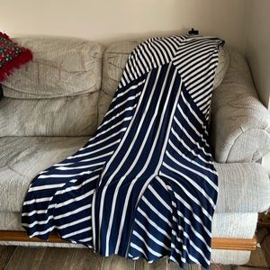 Blue and white dress